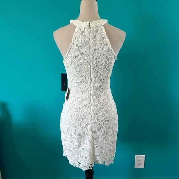 NWT Lulus Love Poem Ivory Lace Mini Dress Party Cocktail Bodycon Womens Size S - Picture 6 of 9
